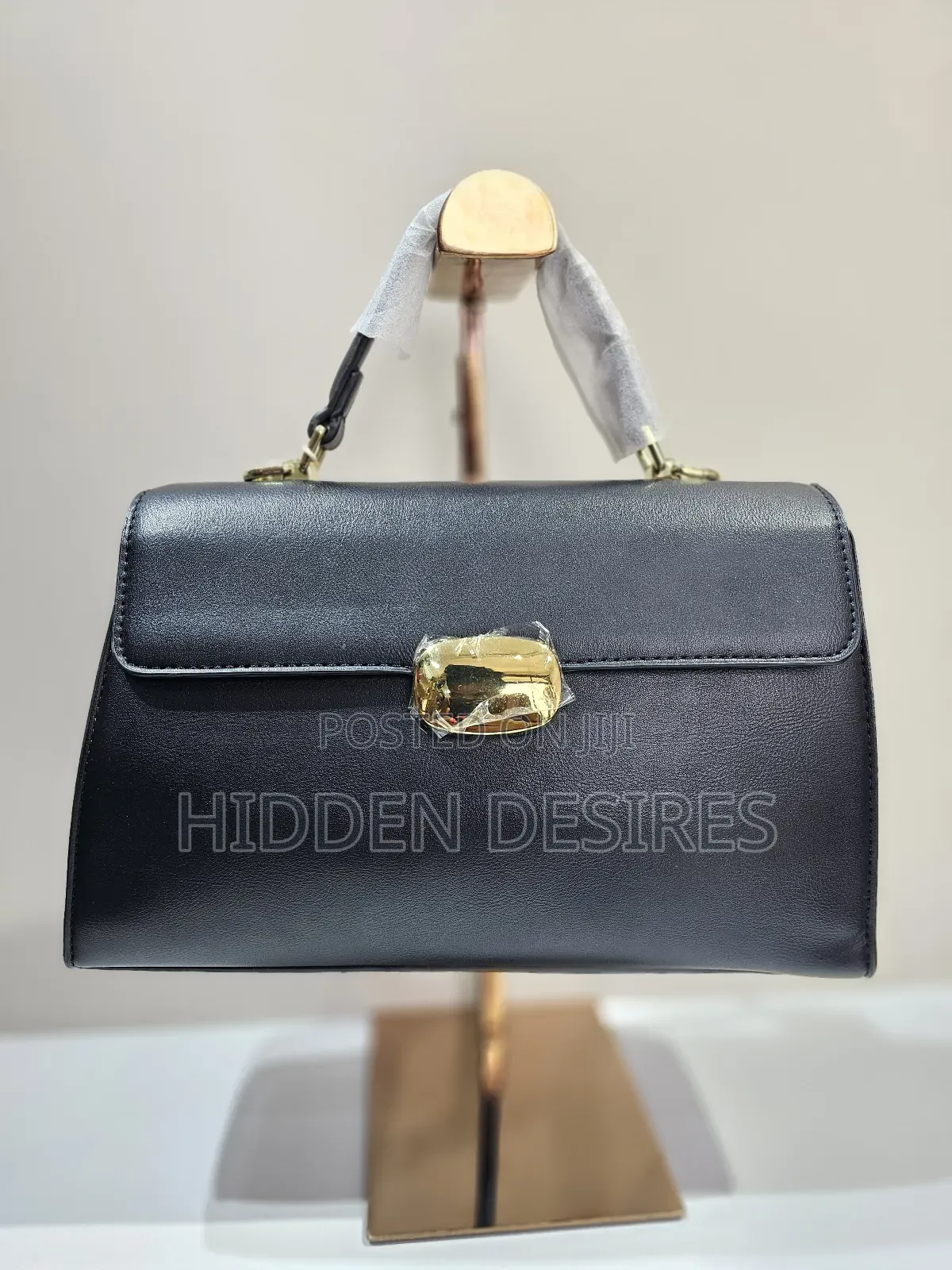 Coach Inspired Top Handle Bag- Black