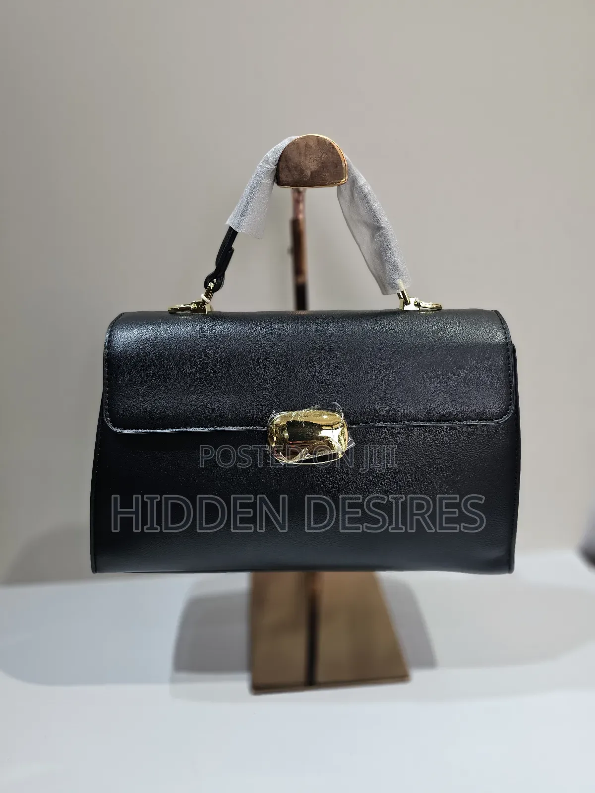Coach Inspired Top Handle Bag- Black