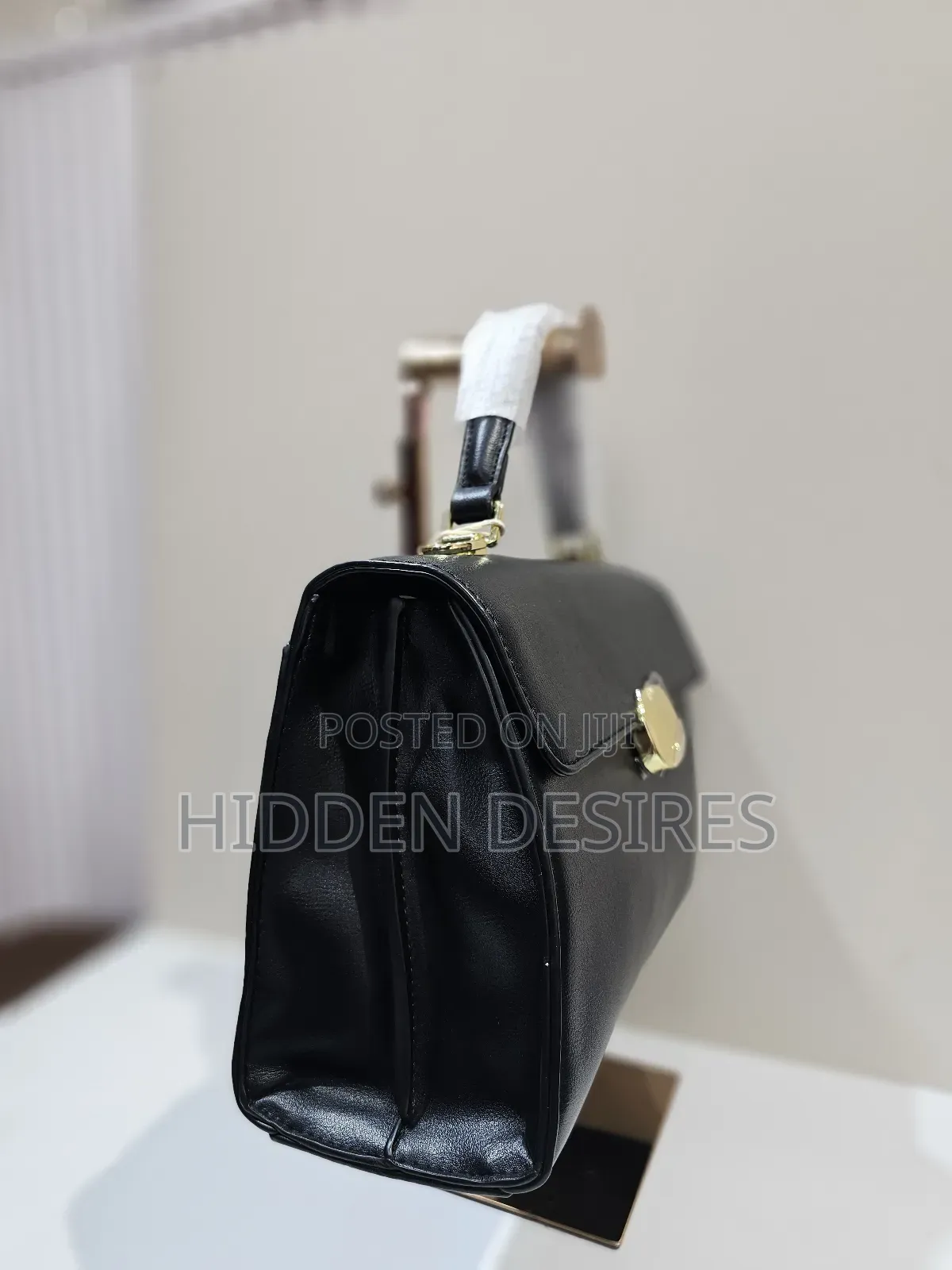 Coach Inspired Top Handle Bag- Black