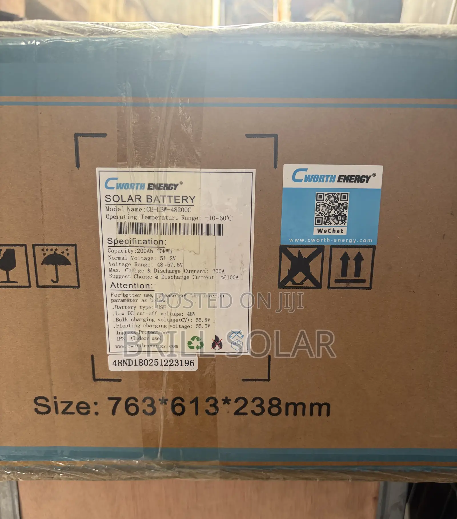 10kwh 51.2v Cworth Energy Lithium Battery (Lbw-48200c)