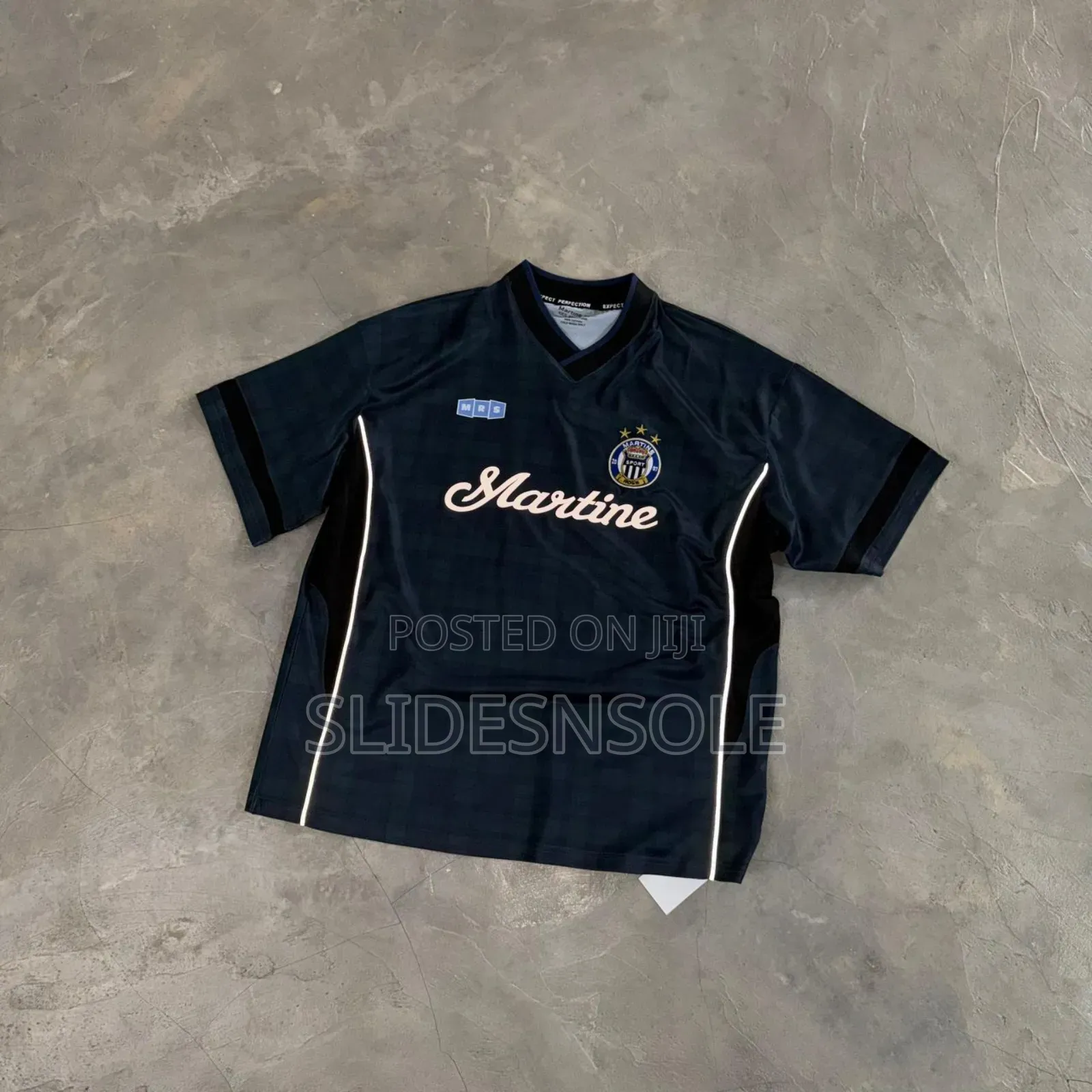 Noir Script Football Jersey