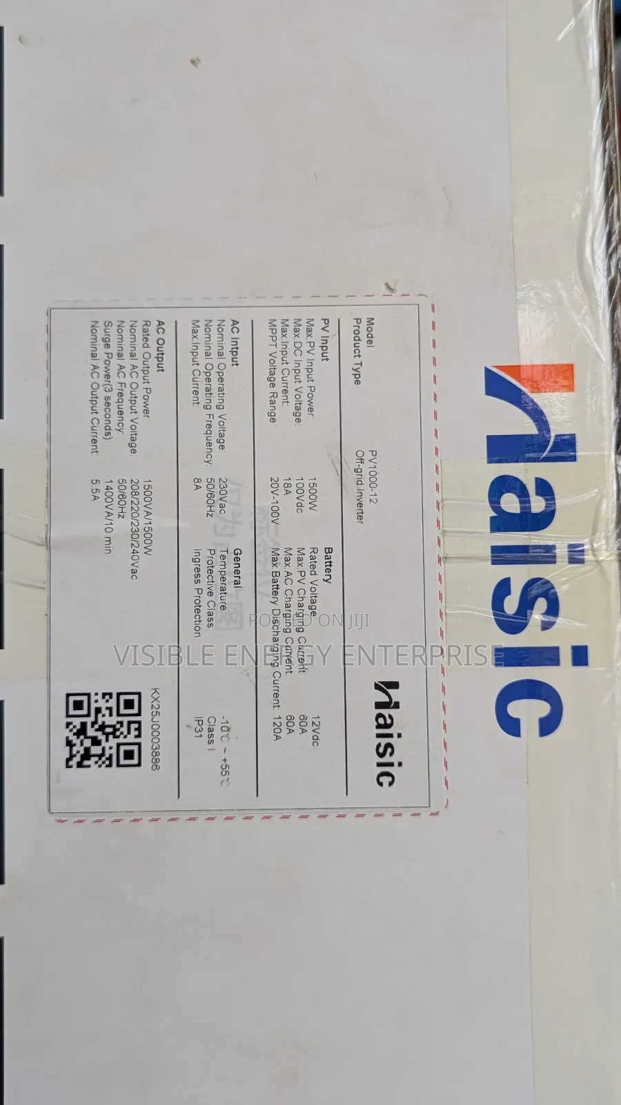 Haisic 1.5kva 12v Hybrid Inverter