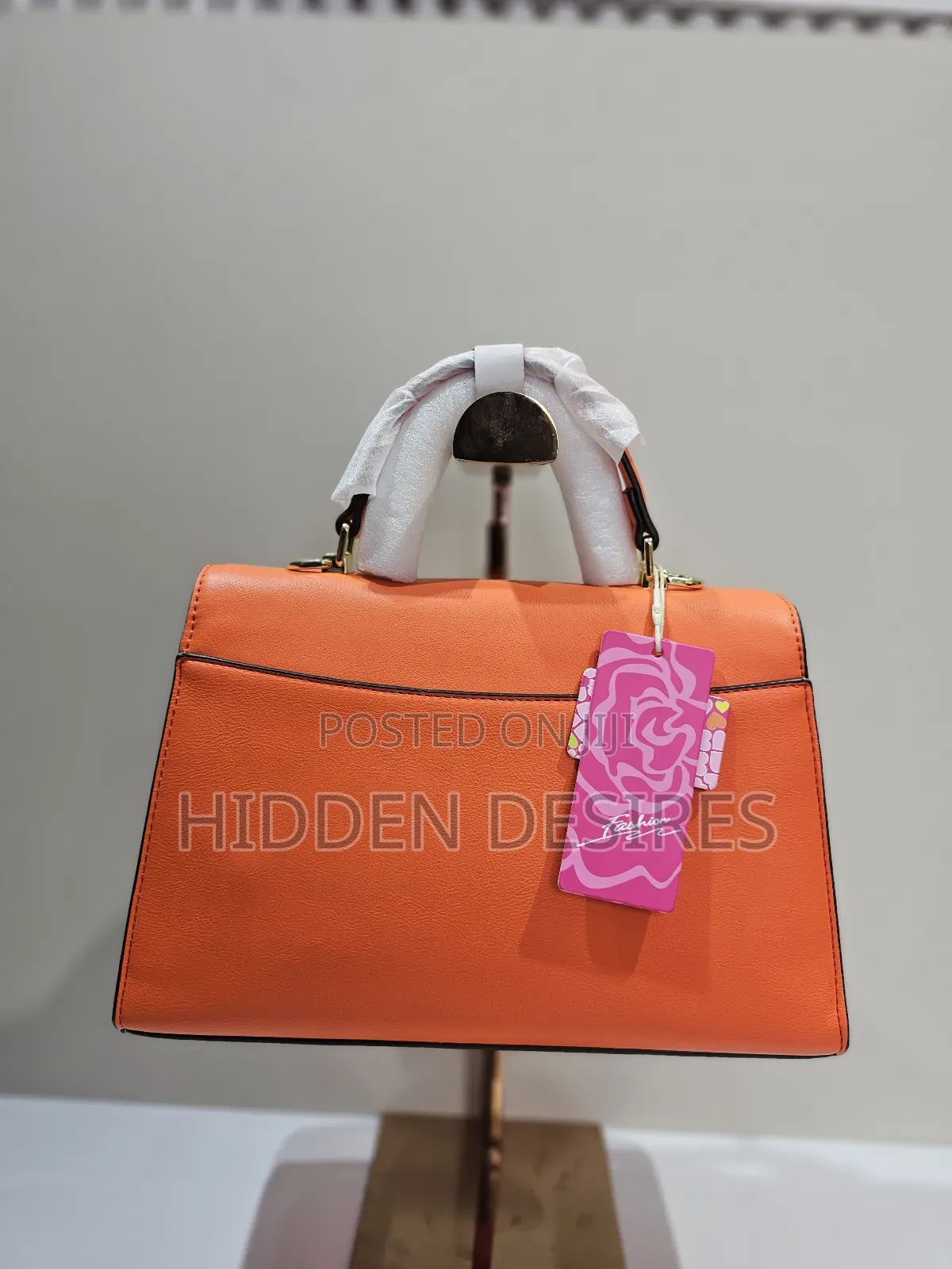 Coach Inspired Top Handle Bag- Orange