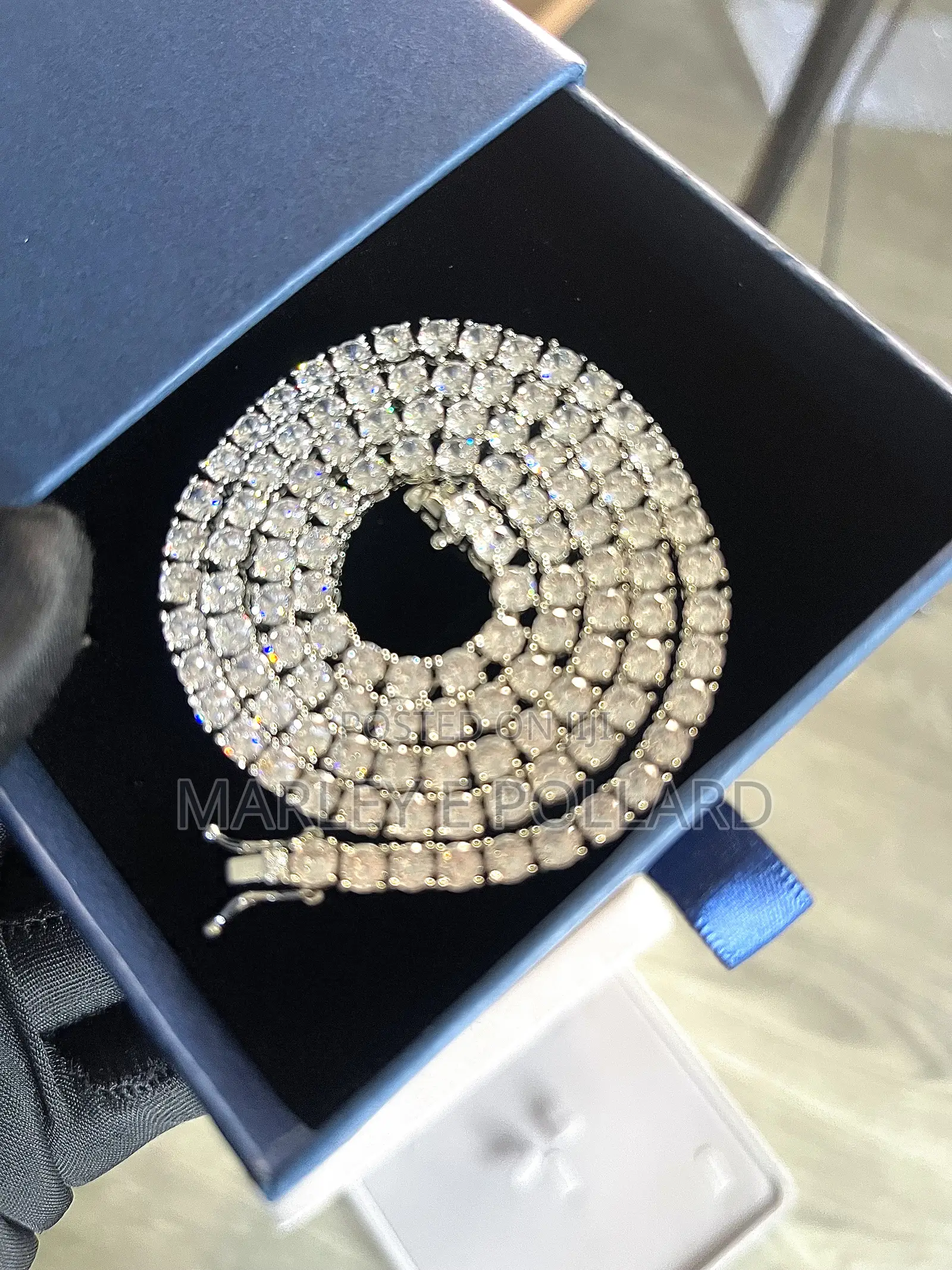 Rose Gold Cz Stones 14kt Gold Plated Tennis Luxury Necklace