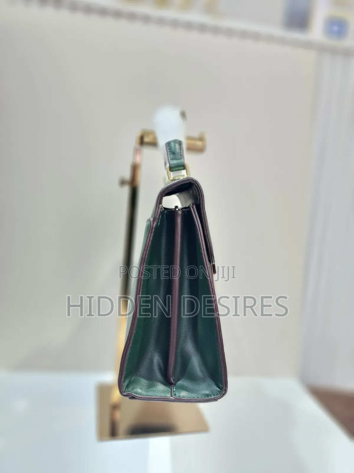 Coach Inspired Top Handle Bag- Green