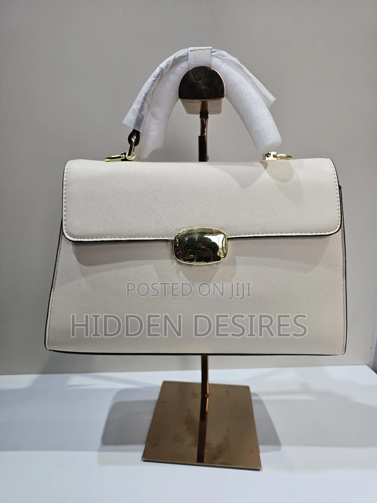 Coach Inspired Top Handle Bag- Off White