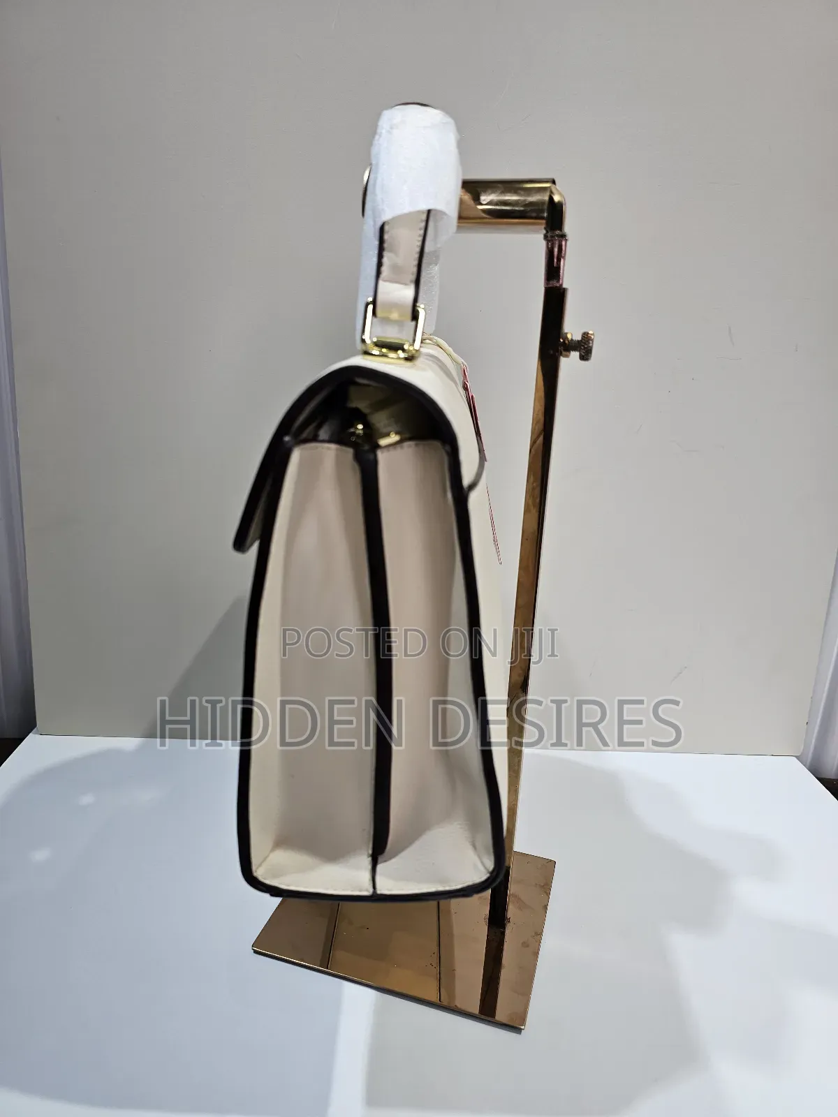 Coach Inspired Top Handle Bag- Off White