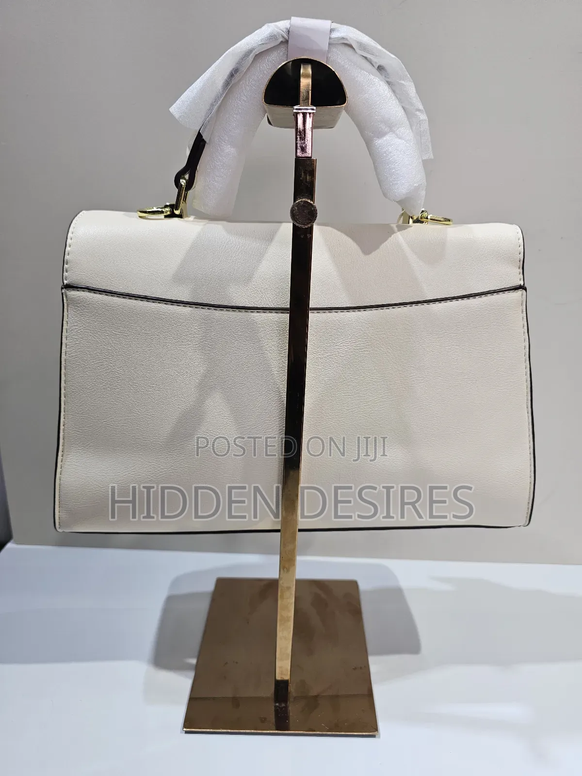 Coach Inspired Top Handle Bag- Off White
