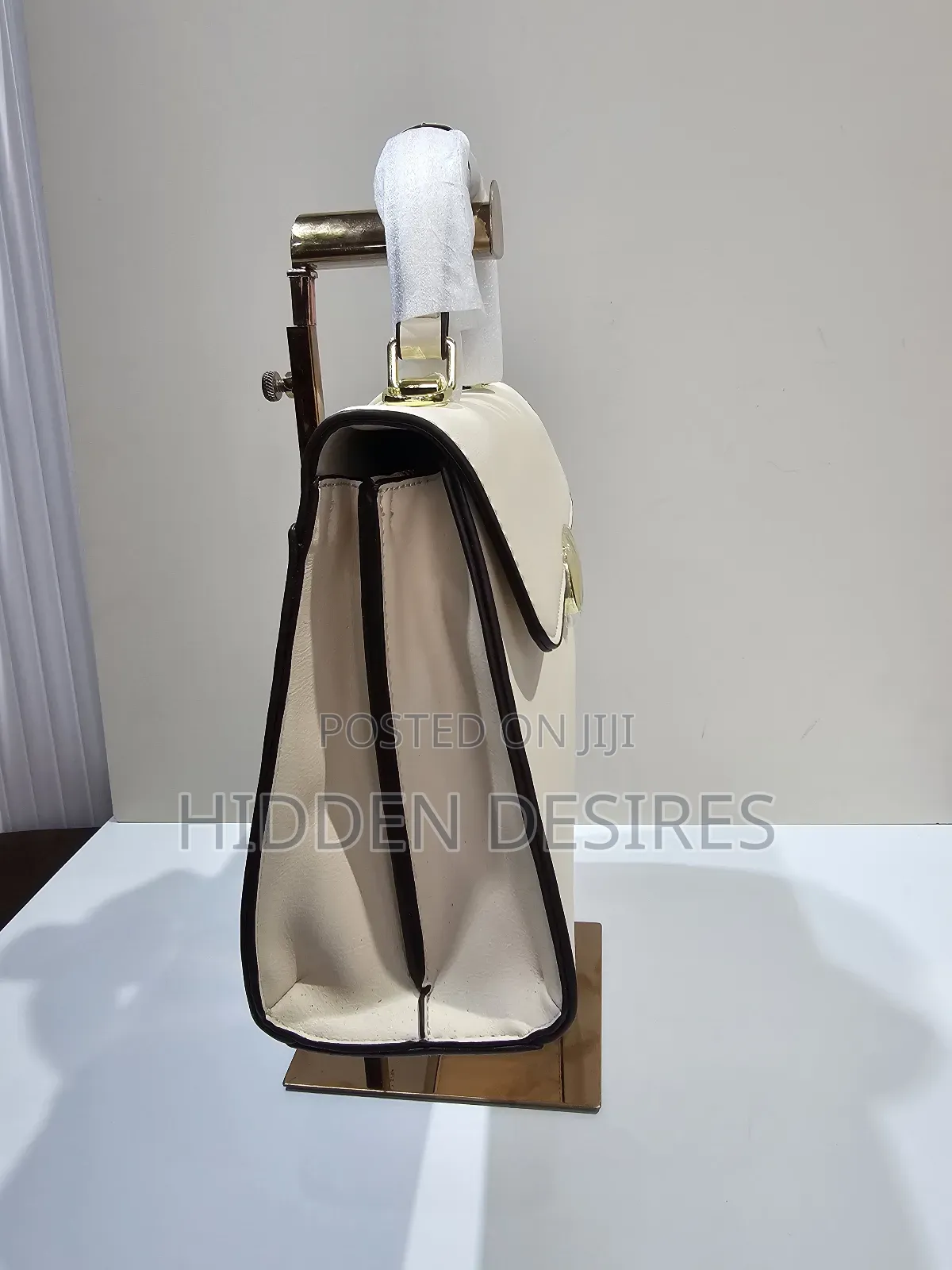 Coach Inspired Top Handle Bag- Off White