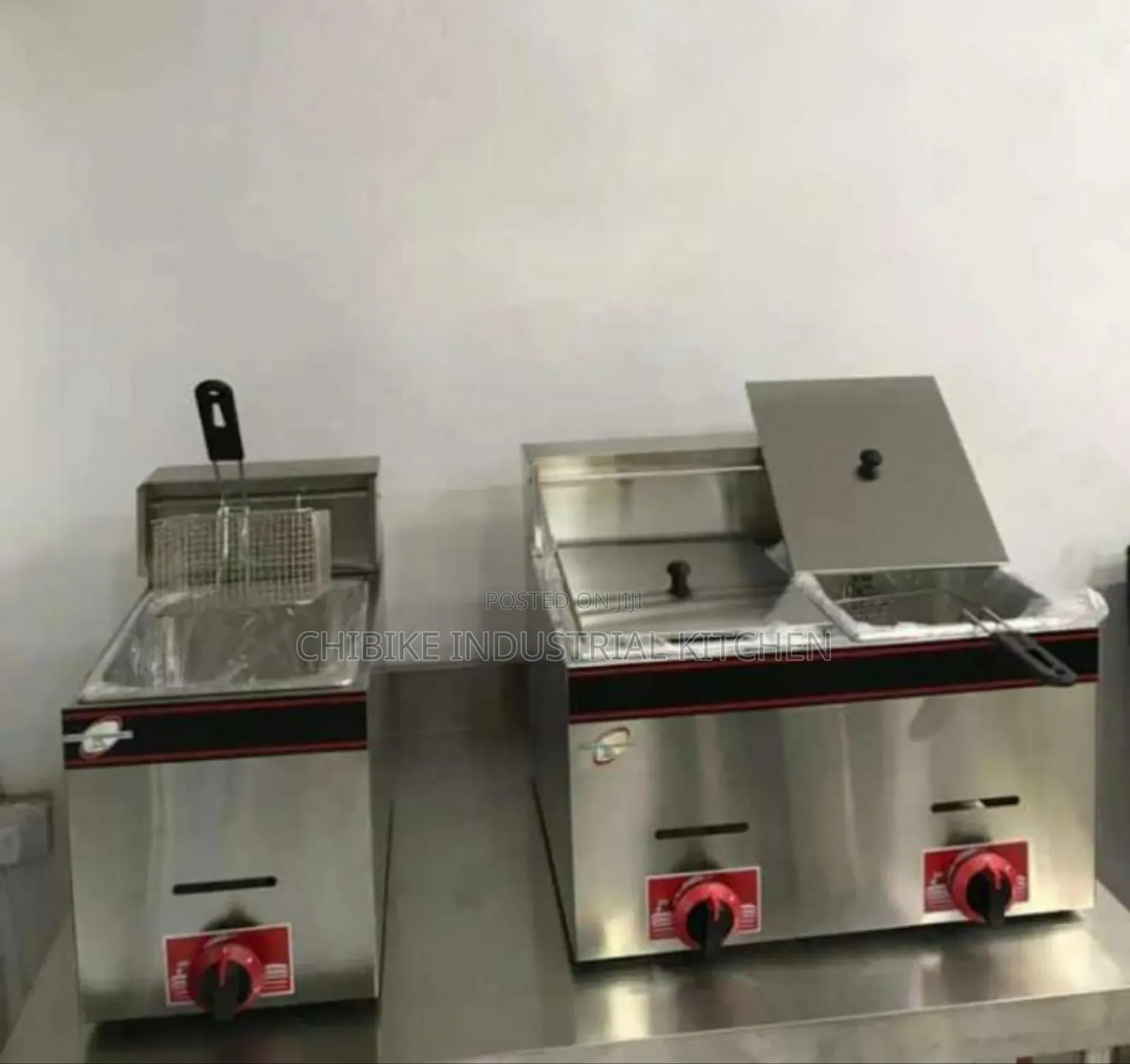 Industrial Gas Fryer Double Basket Tabletop
