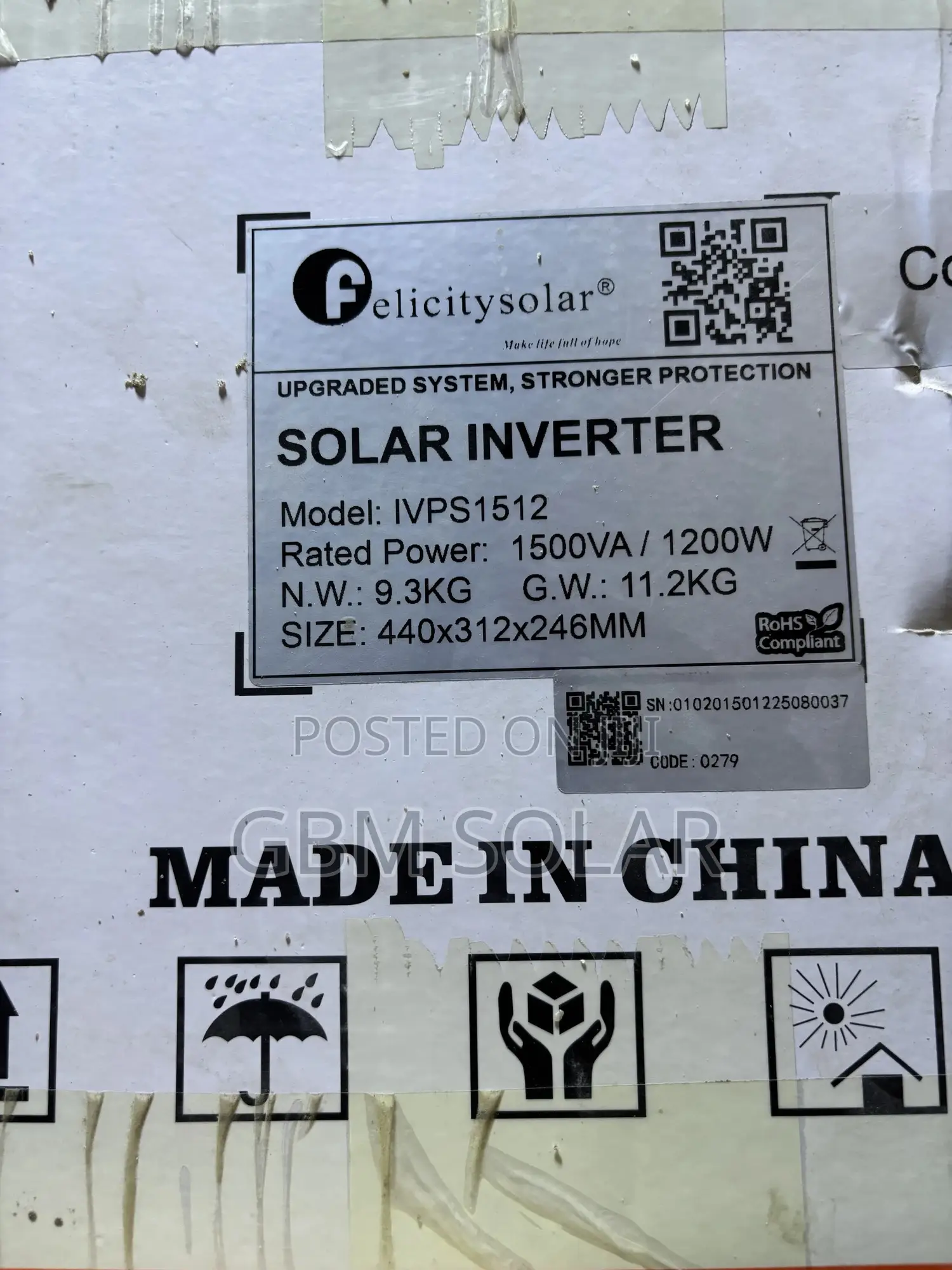 1.5kva 12v Ivps Solar Inverter Felicity Solar