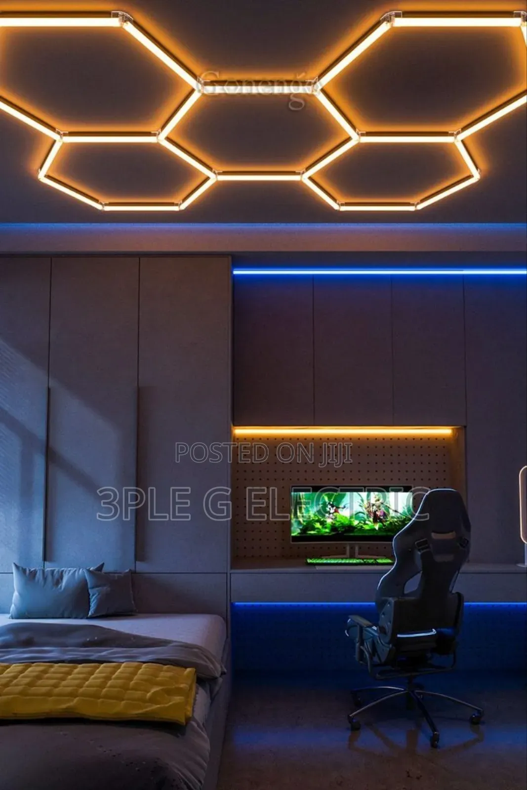Hhexagon Ceiling Light Led