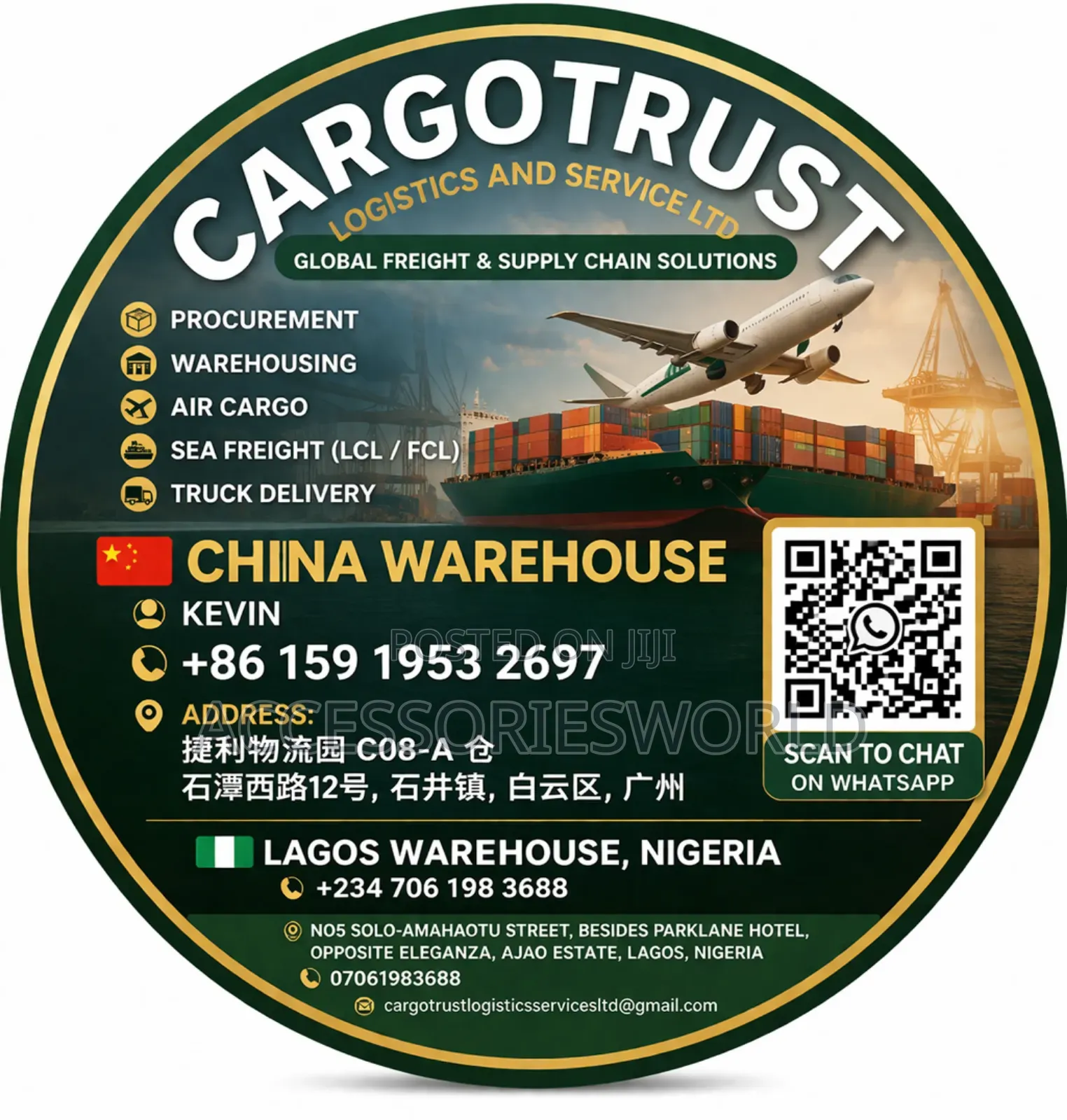 China to Nigeria Shipping | Fast Air Sea Freight