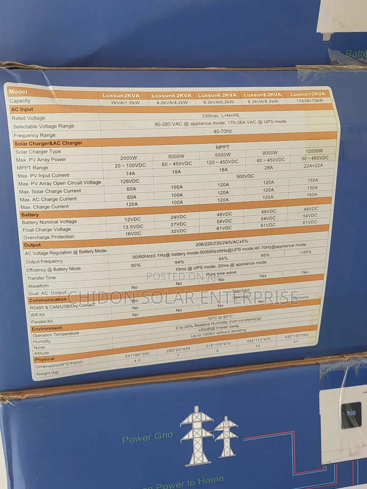 12kva 48v Luxsun Solar Hybrid Inverter
