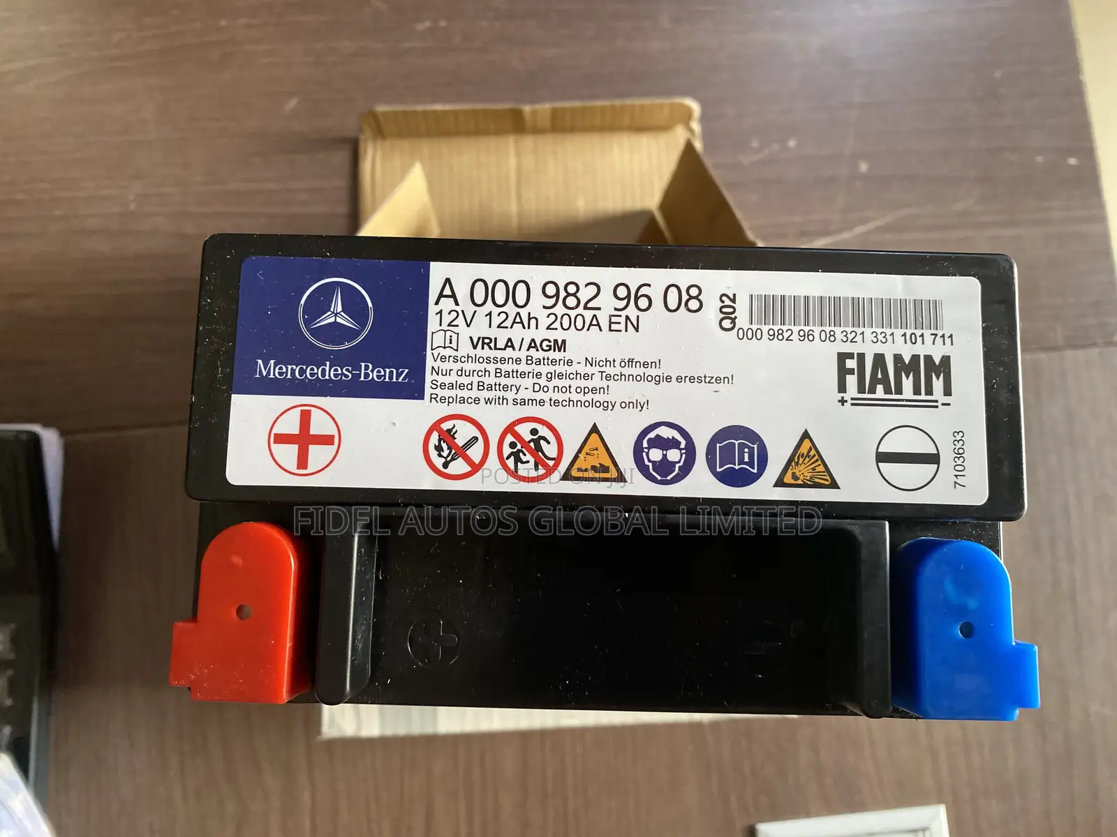 Mercedes Benz Auxiliary Big Battery A000 982 96 08