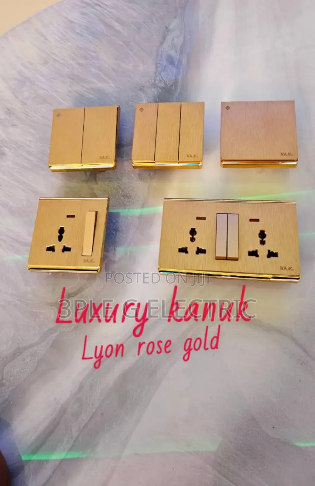 Lyon Rose Gold Switches And Sockets
