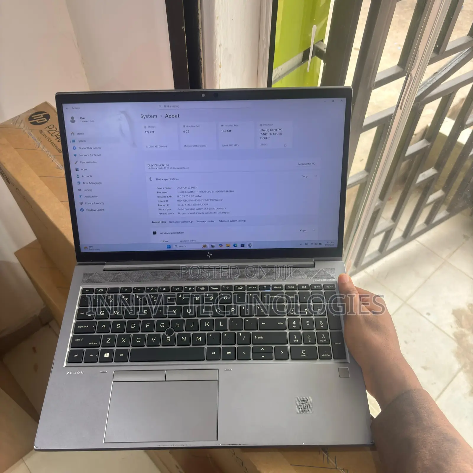 Laptop HP ZBook 15 16GB Intel Core i7 SSD 512GB