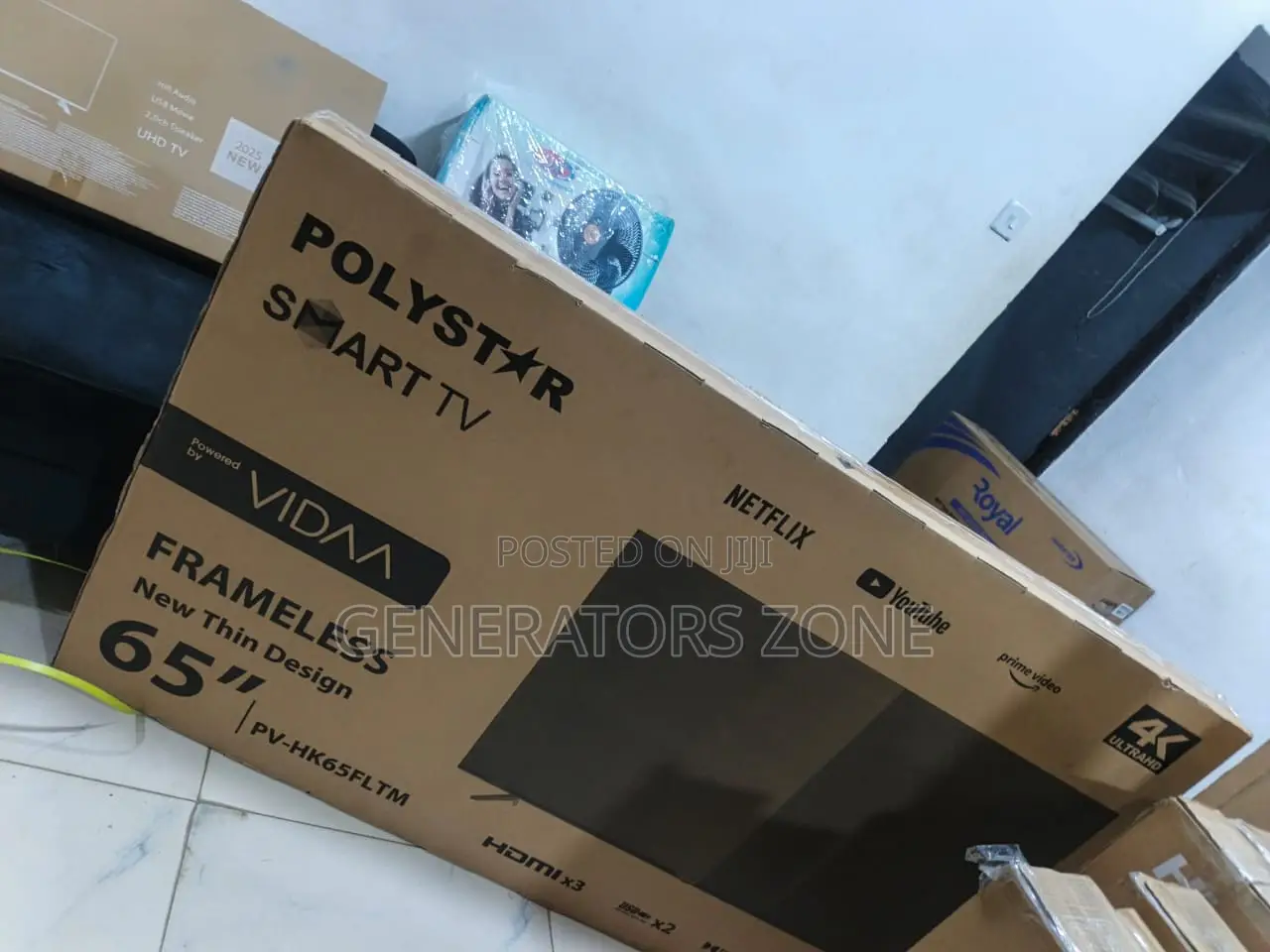 65 Inch Frameless Polystar Smart Led Tv Setup
