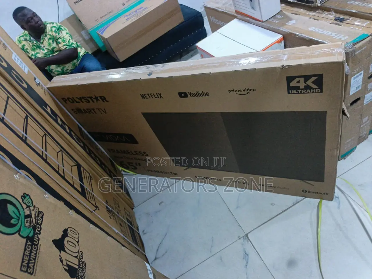65 Inch Frameless Polystar Smart Led Tv Setup