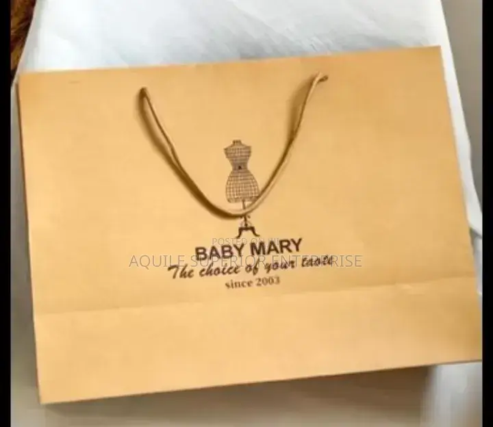 Printed Brown A4 Medium Kraft Paper Bag 110gsm Landscape |Moq - 100pcs