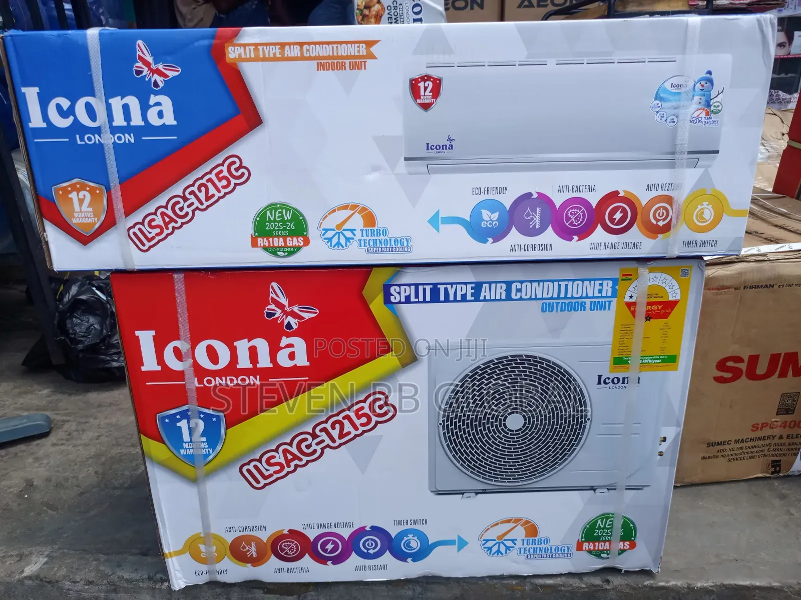 Icona 1.5hp Split Air Conditioner With Installation Kit + Free Wire