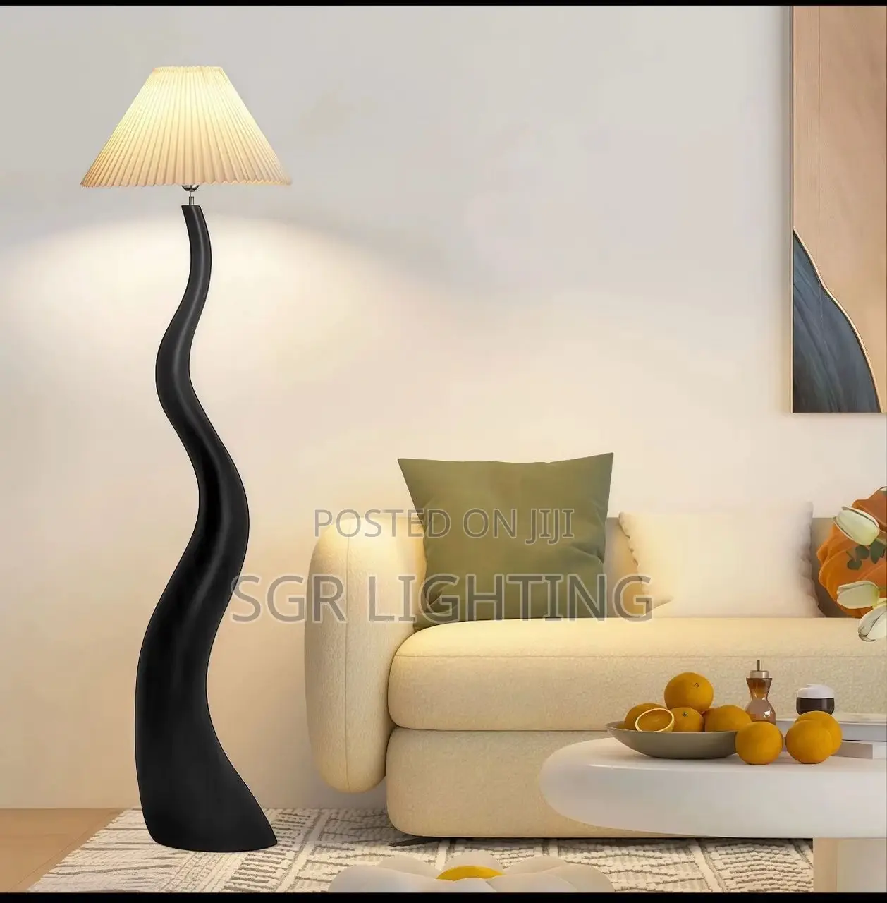 Vintage Living Room Floor Lamp Nordic Mushroom Wood Grain Light Home