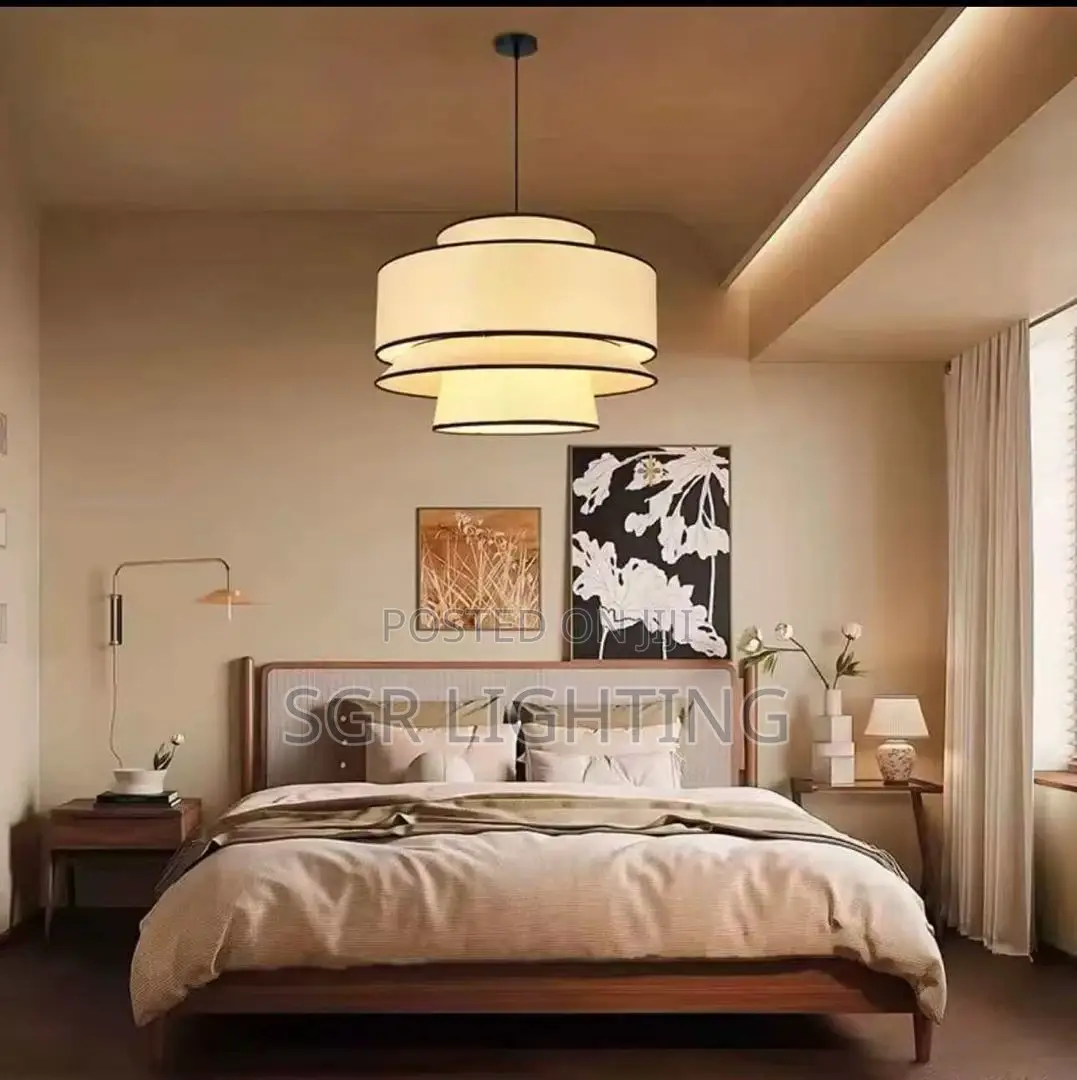 Modern Simple Led Ceiling Lamps Wabi Sabi Chandelier Japanese Cloth