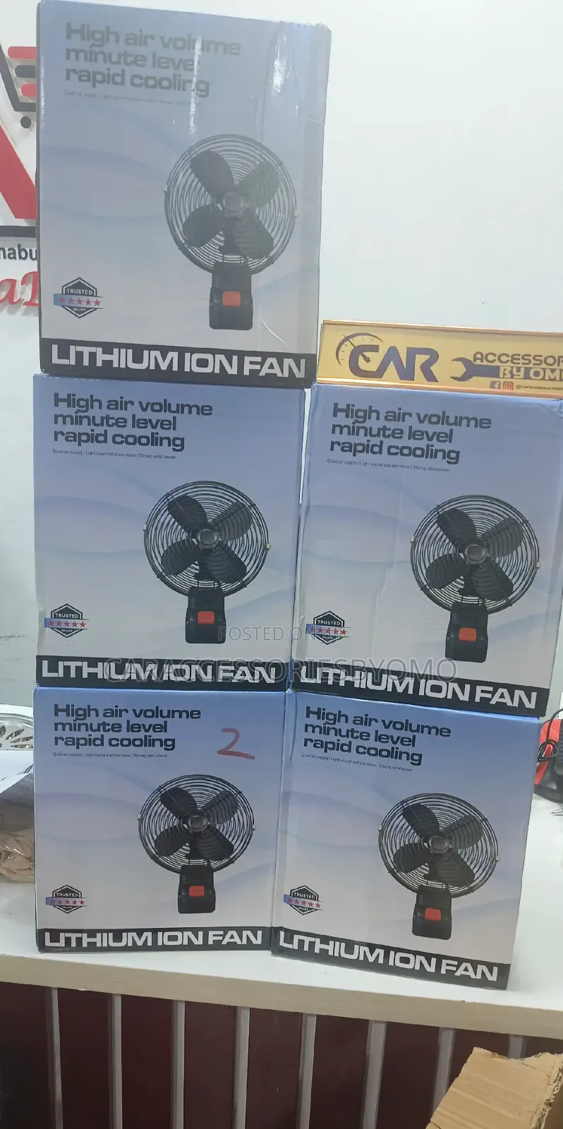 Lithium Electric Rechargeable Fan Desktop Fan - 1 Battery