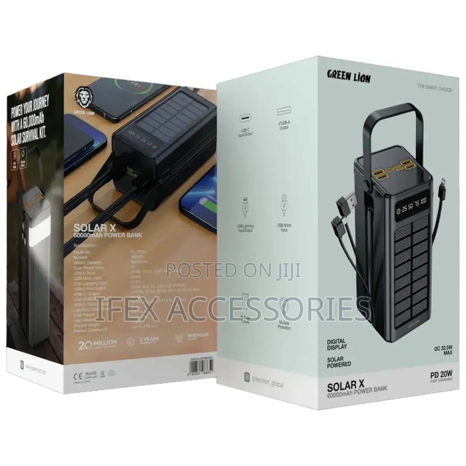Green Lion Solar X (60000mah) Power Bank