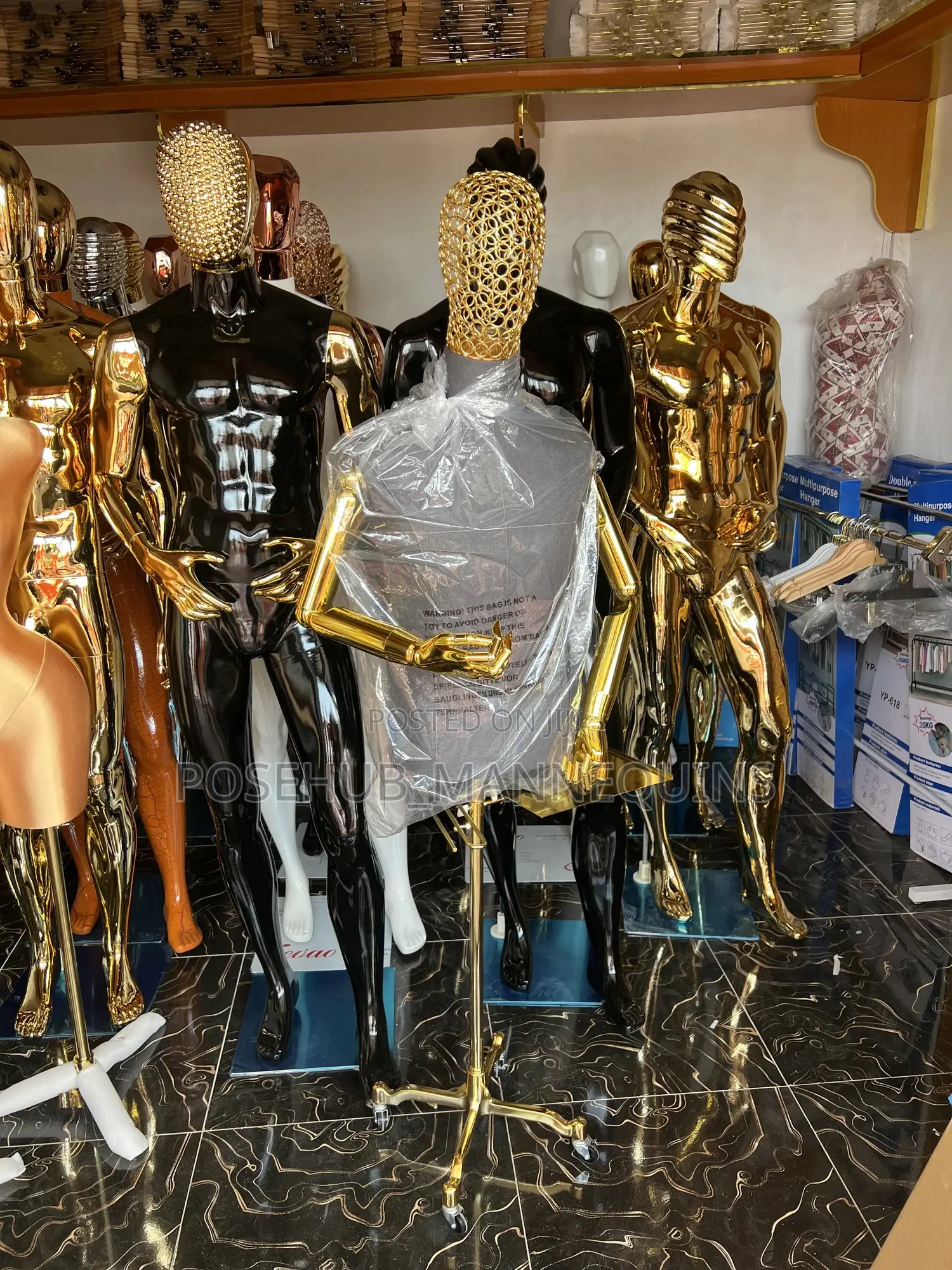 Male Skeleton Man Net Head Mannequin
