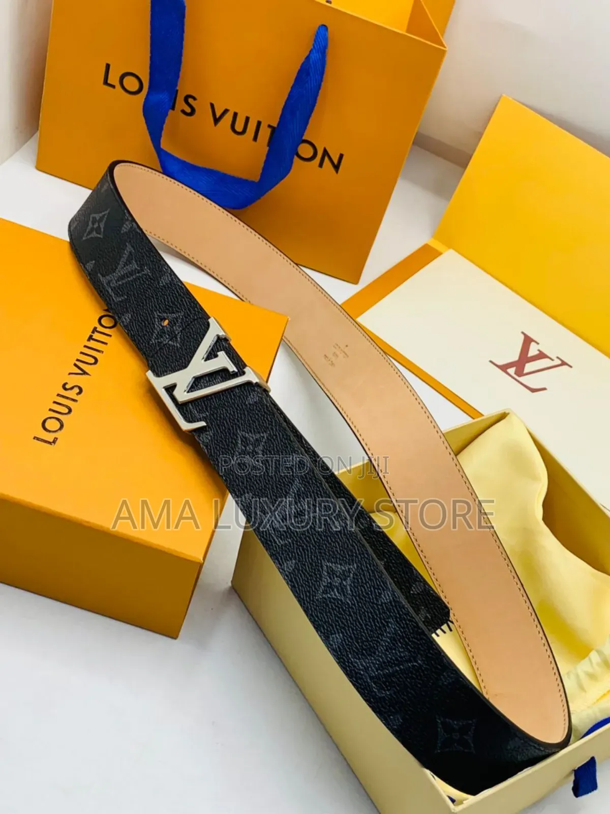 Louis Vuitton Genuine Leather Luxury Unisex Waist Belts