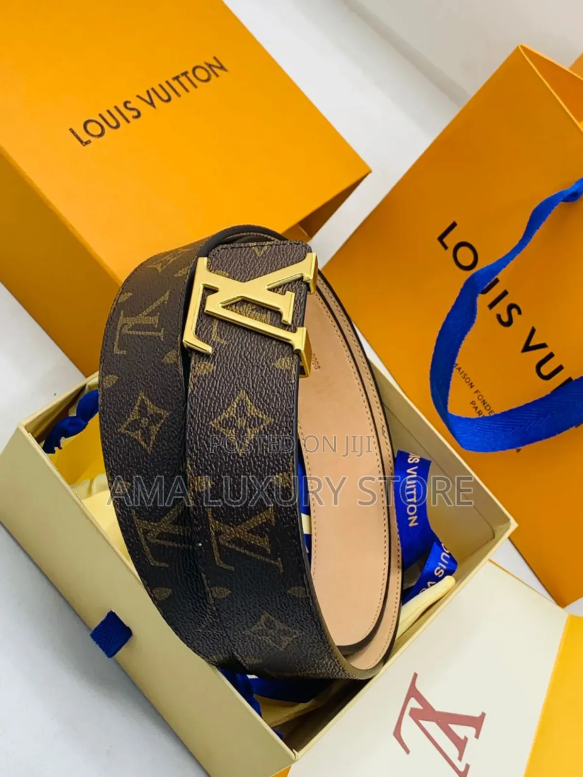 Louis Vuitton Genuine Leather Luxury Unisex Waist Belts