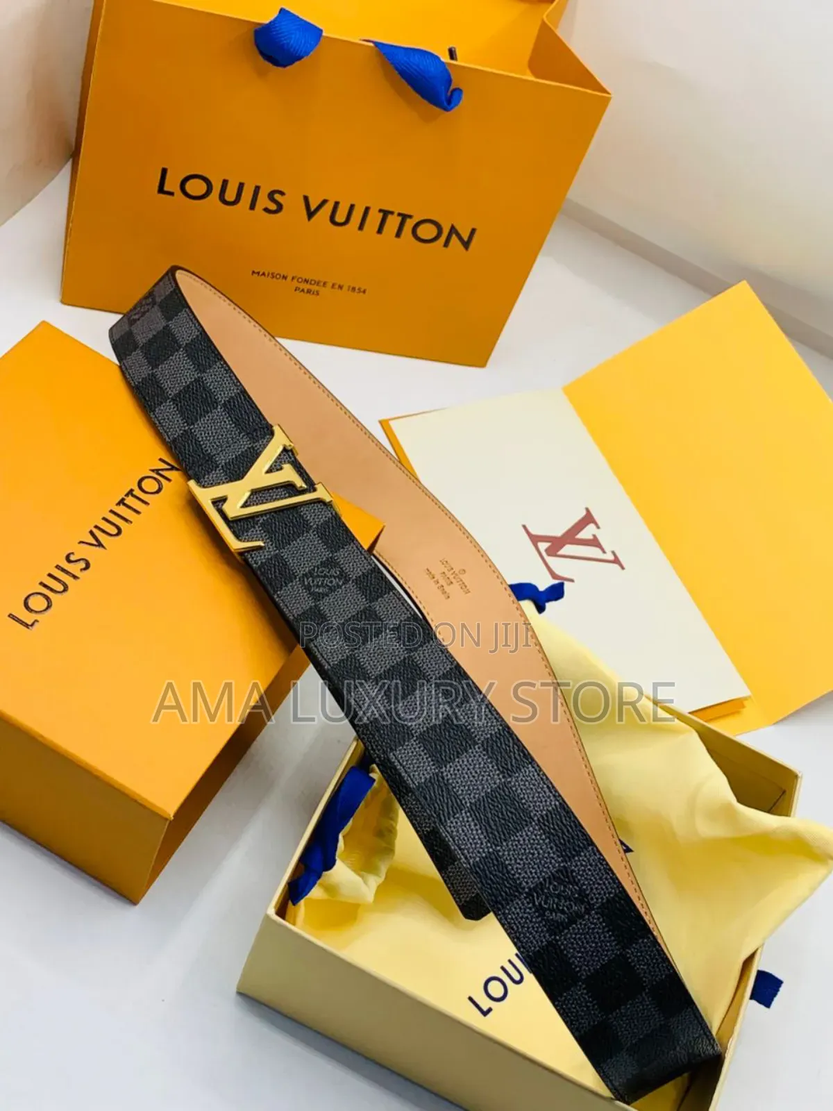 Louis Vuitton Genuine Leather Luxury Unisex Waist Belts