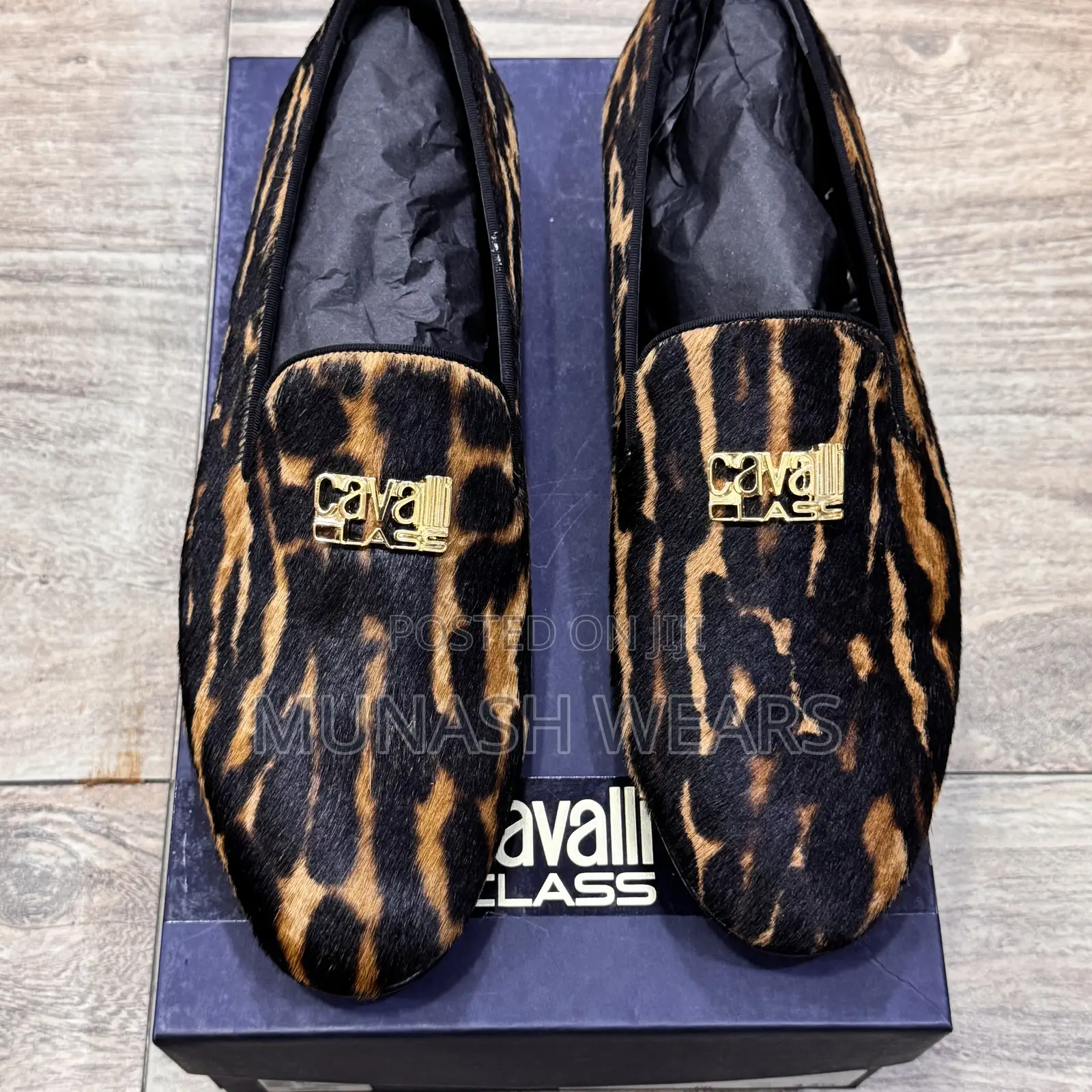Original Italian Skin Leather Just Cavali Shoes for Men 40-46