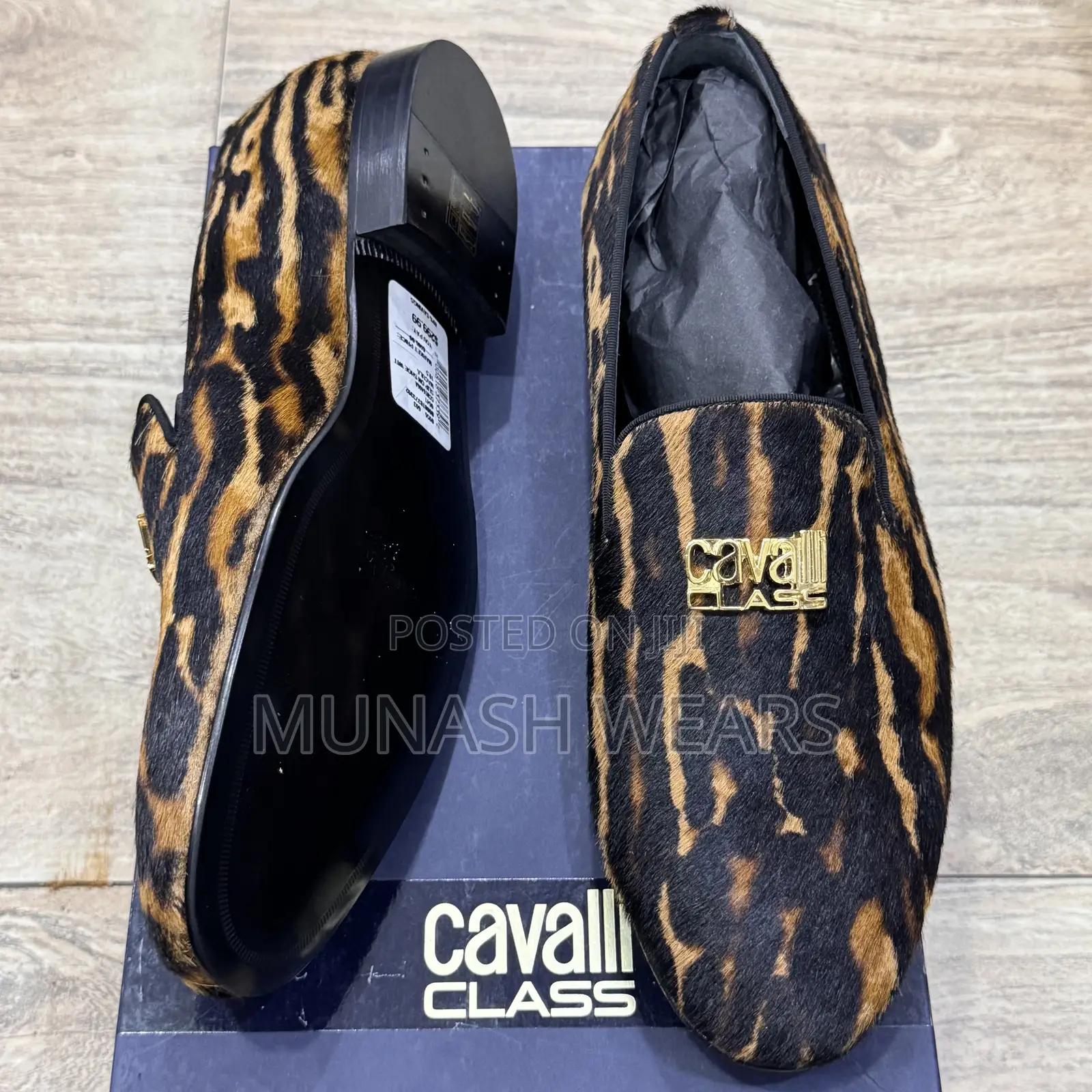 Original Italian Skin Leather Just Cavali Shoes for Men 40-46