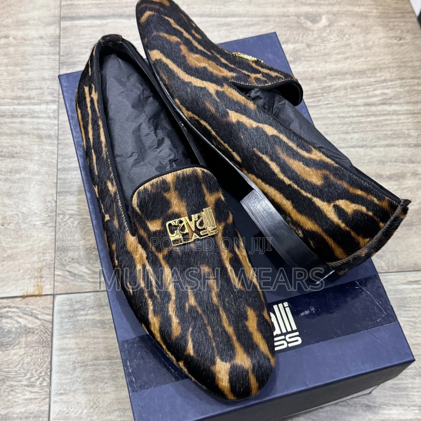 Original Italian Skin Leather Just Cavali Shoes for Men 40-46