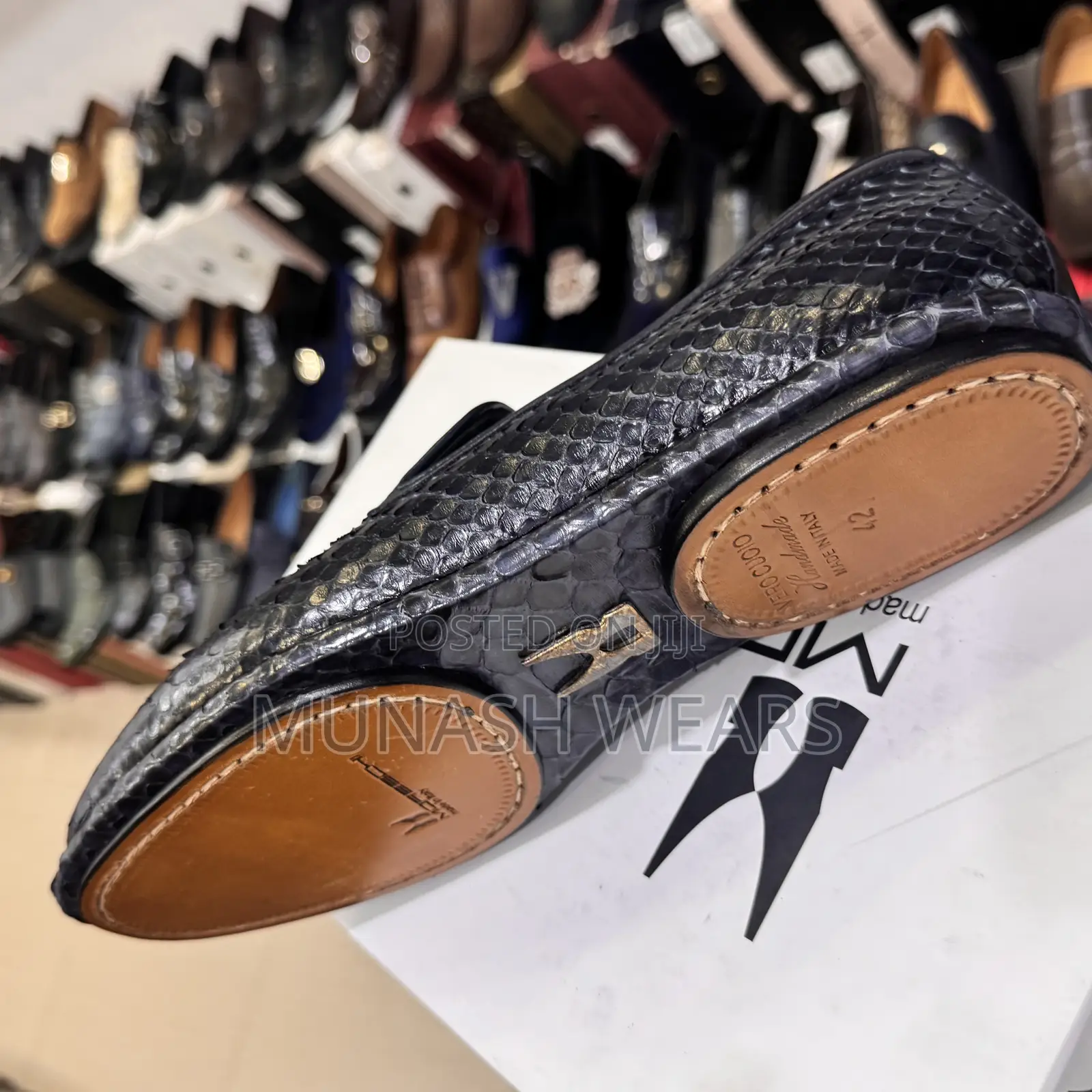 Italian Skin Leather Blue Shoes 40-46