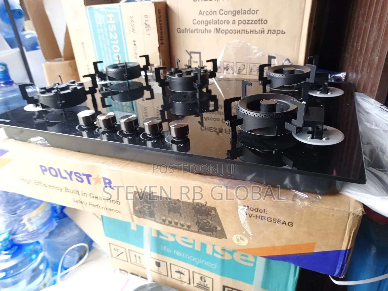Polystar 5 Burner Built-in Gas Hob | Pv-Hbg58ag
