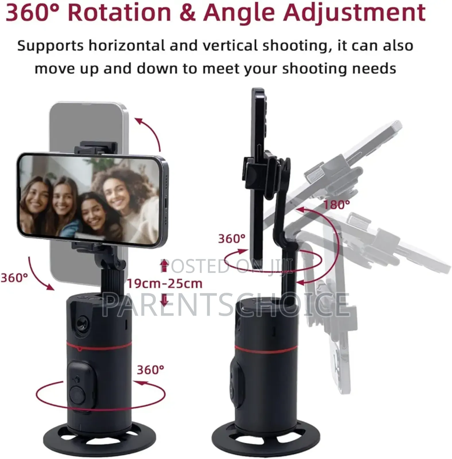 Auto Face Tracking Tripod 360 Rotation Auto Tracking Phone Holder