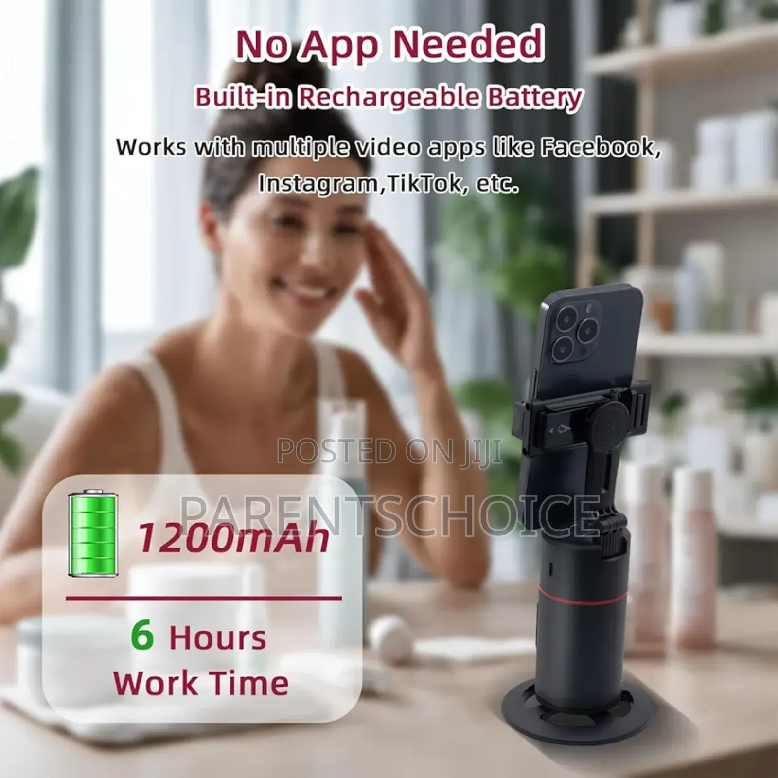 Auto Face Tracking Tripod 360 Rotation Auto Tracking Phone Holder
