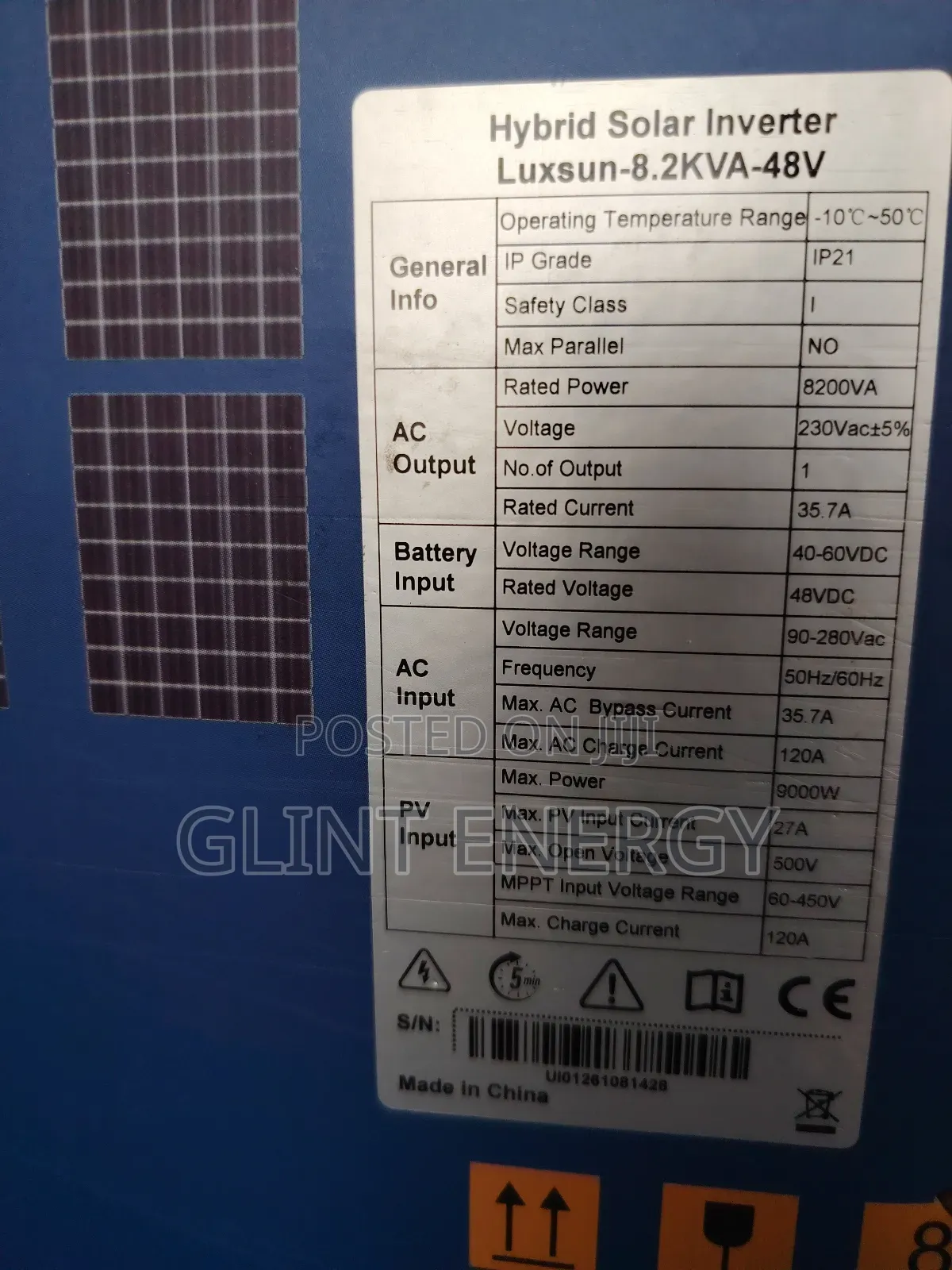 8kva 48v Luxsun Hybrid Inverter