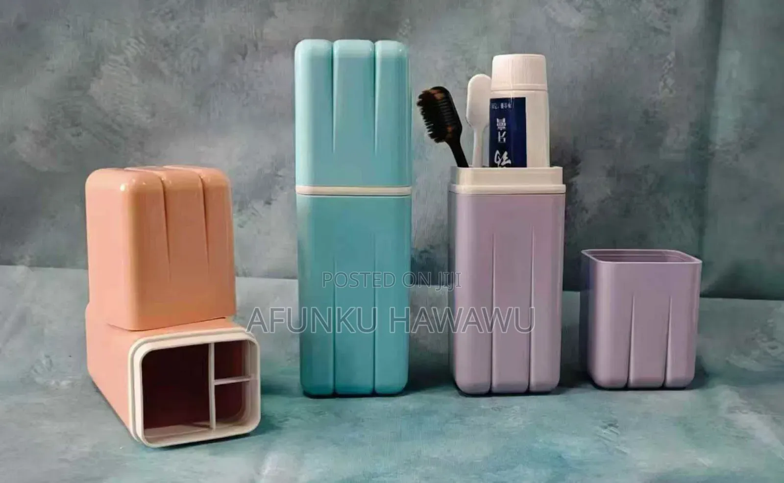 Portable Plastic Toothbrush Toothpaste Storage Holder