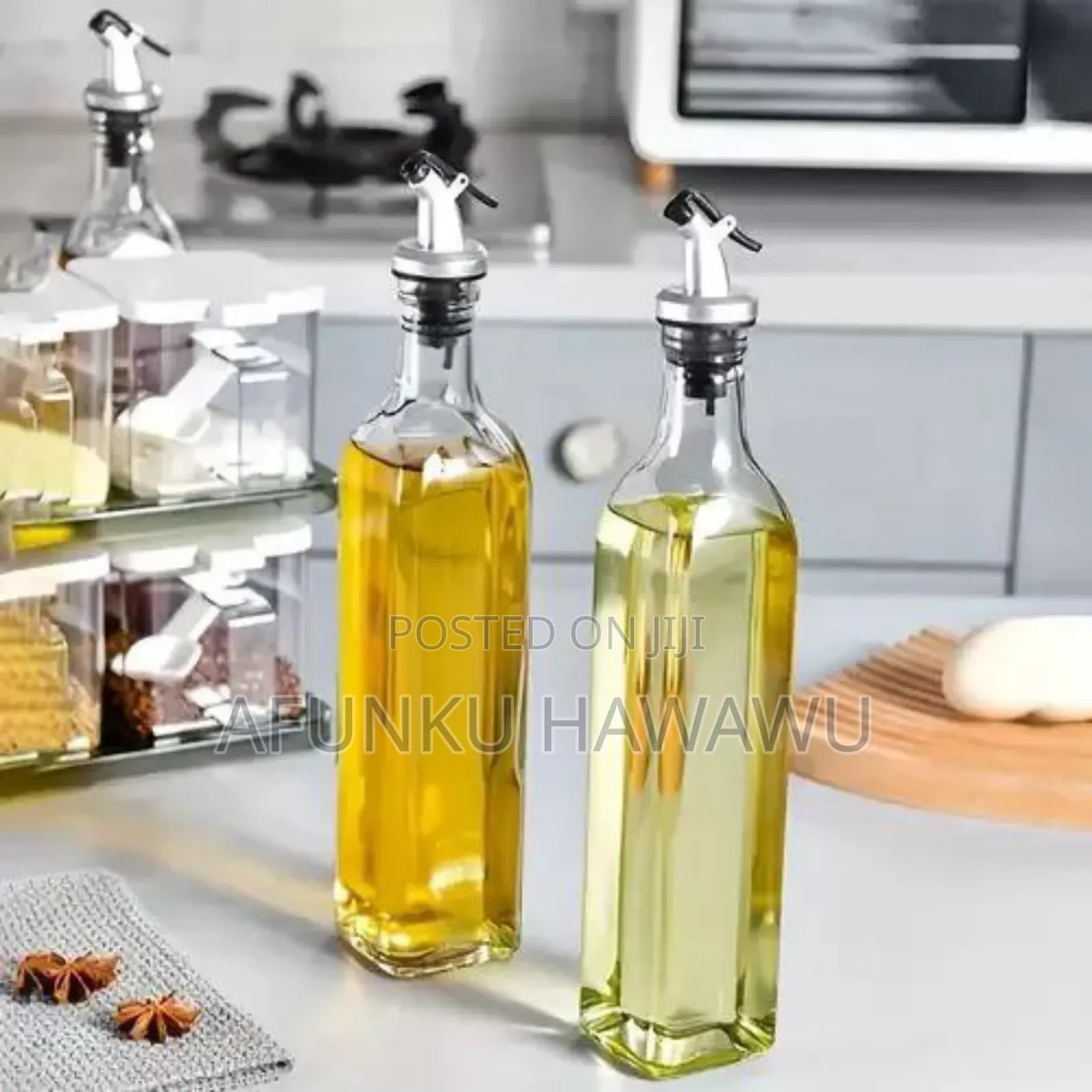 5pcs Oil Vinegar Spice Bottles Multifunctional Kitchen Seasoning Set