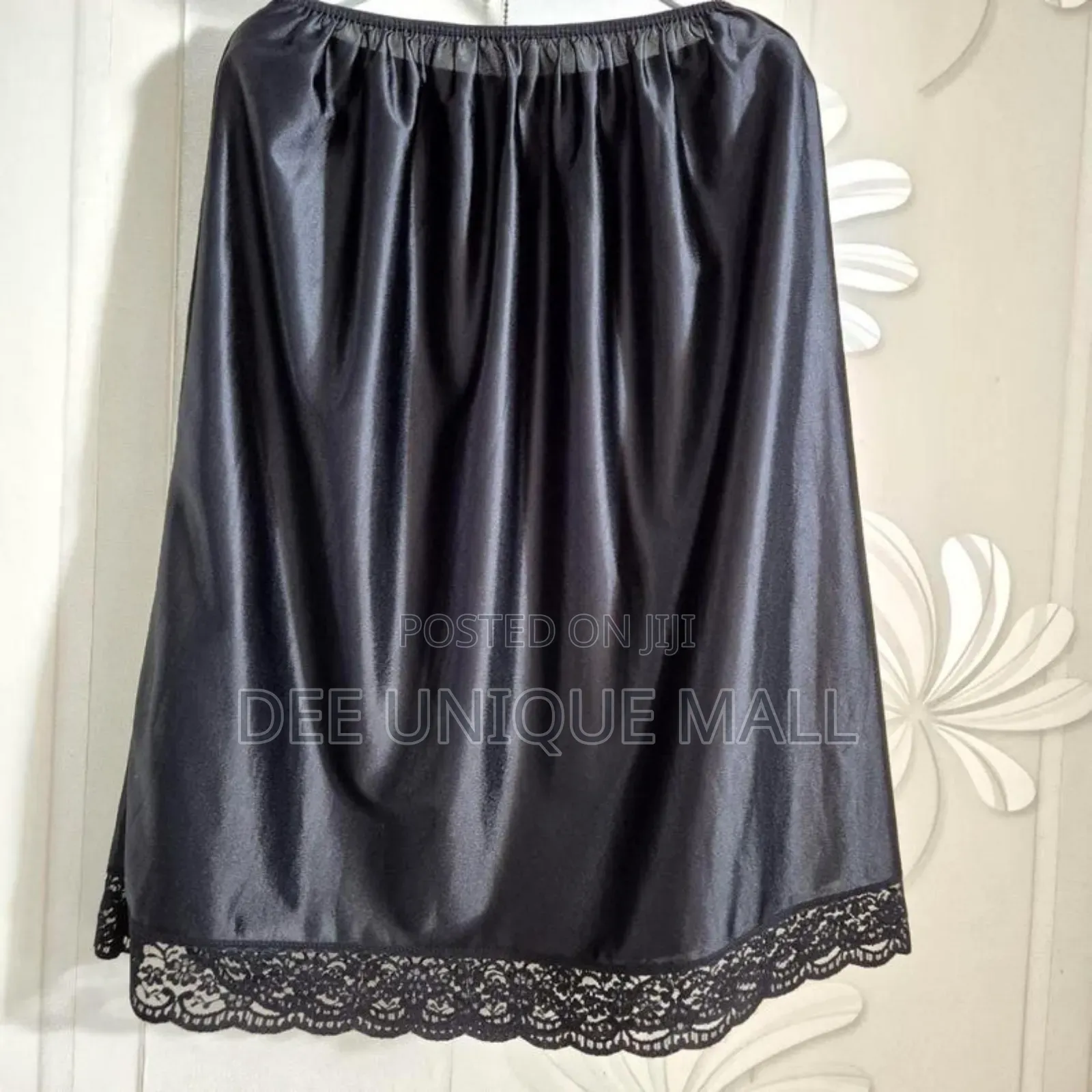 Vintage Black Nylon Lace Half Slip Underskirt
