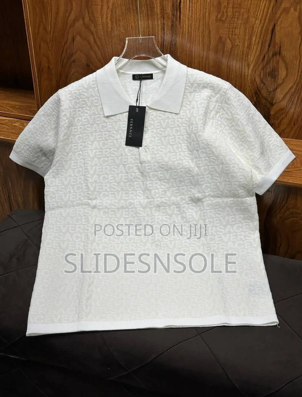 Versace Monogram Piqué Polo