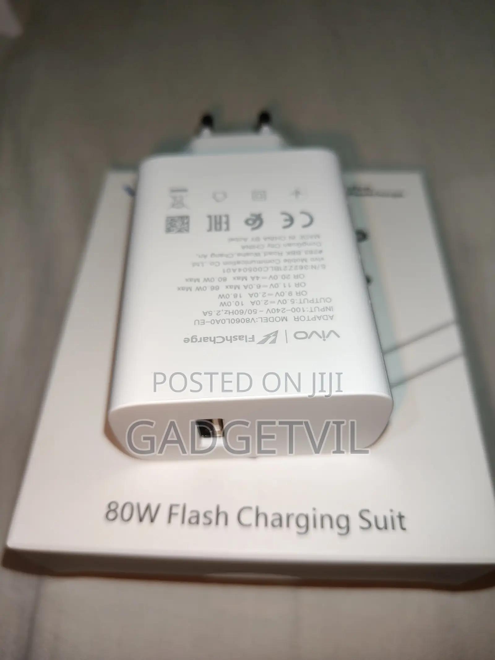 Vivo 80w Eu Plug Genuine Super Flashcharge Charger