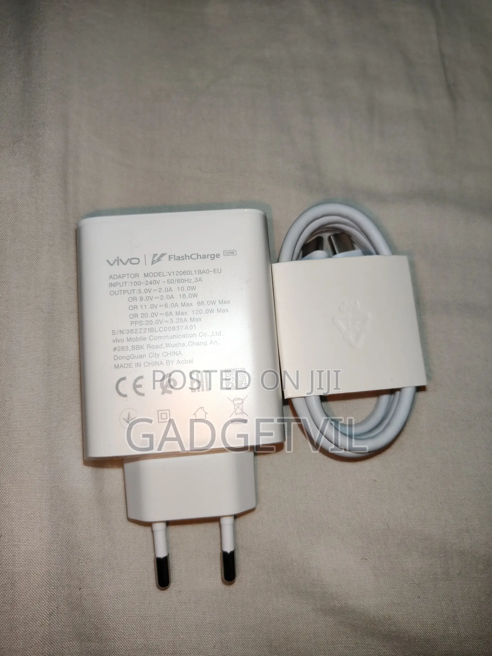 Vivo 80w Eu Plug Genuine Super Flashcharge Charger
