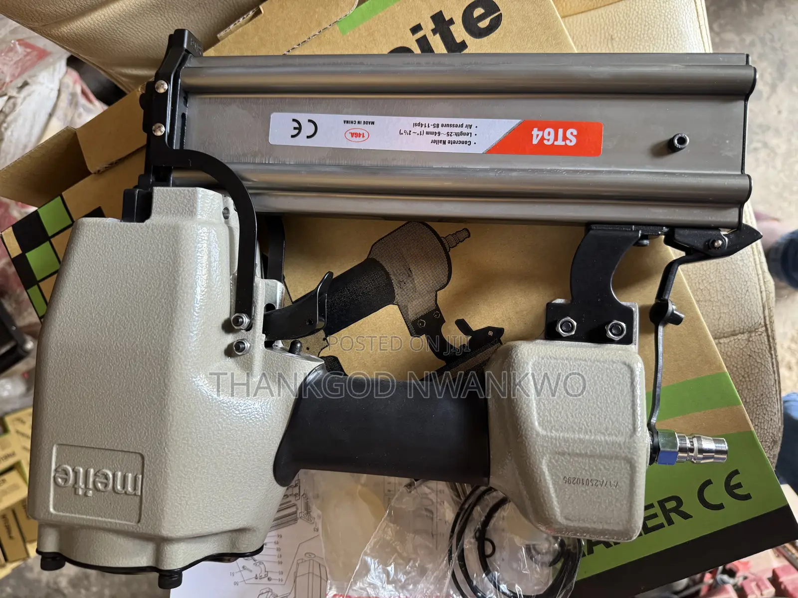 Meite St64 Pneumatic 14 Gauge Concrete T Nailer