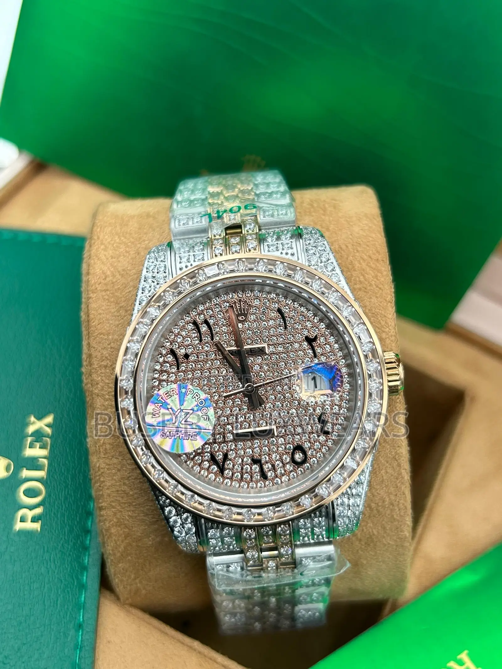 Men’S Rolex Luxury Full Stone Designers Wristwatch