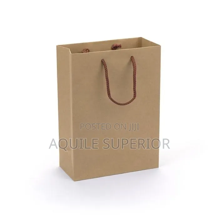 Premium Brown A5 Small Paper Bag Rope Handle Portrait 110gsm